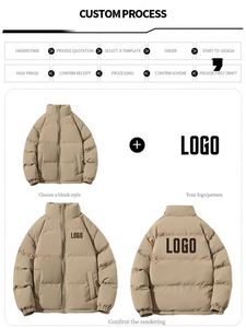 Veste matelassée pour homme, grande taille, épaisse et chaude, avec logo personnalisé, vente chaude - Product Image 4