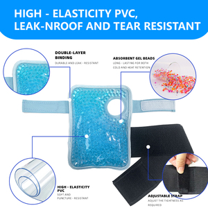 Personalizado Azul Ice Gel Pack Wrist Wrap Brace Compressa Quente & Fria Reutilizável para Alívio Da Dor & Tratamento De Lesões - Product Image 2