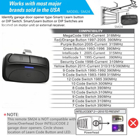 Télécommande universelle pour portail et porte de garage, compatible avec les ouvre-portes 300-390 MHz