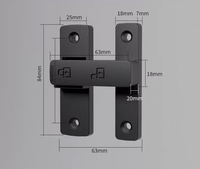 Loquet de porte coulissante à positionnement, serrure de porte de sécurité à 180 degrés pour portes en bois