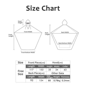 Poncho Antipioggia Leggero e Portatile per Bicicletta, Unisex, in Poliestere 210T con Rivestimento in PU, Mantella Impermeabile Riutilizzabile con Cappuccio per Ciclismo - Product Image 6