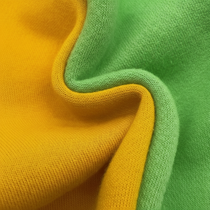 Tela de Felpa Francesa Verde Claro, 65% Algodón, 35% Poliéster, Tela de Fábrica para Ropa de Invierno, Felpa Cepillada de 3 Capas - Product Image 1