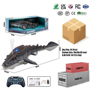 <span class=keywords><strong>Juguete</strong></span> de <span class=keywords><strong>Mosasaurus</strong></span> a Control Remoto con Rociador de Agua, <span class=keywords><strong>Juguete</strong></span> de Tiburón Flotante de Simulación 2.4G, Barco Dinosaurio a Control Remoto - Product Image 5
