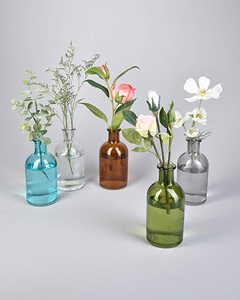 Jarrones de brotes pequeños para decoración del hogar, juego de jarrones de cristal ámbar para centros de mesa, centros de mesa florales para bodas, venta al por mayor - Product Image 5