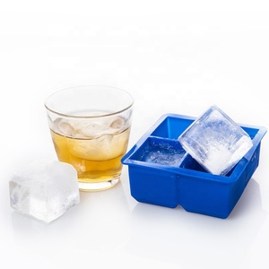 Bandeja de cubitos de hielo de silicona cuadrada <span class=keywords><strong>Jumbo</strong></span>, molde de congelador extragrande para cócteles, café y repostería - Product Image 6