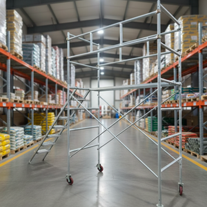 <span class=keywords><strong>Échafaudage</strong></span> en acier à cadre traversant avec échelle, plateforme industrielle robuste pour la construction et la maçonnerie - Product Image 2