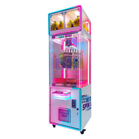 Baihui Animation Lucky Wheel Machine à griffes à jetons Jeu de prix et machine à cadeaux avec pince en métal durable en plastique fer