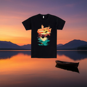 Camiseta Sea Of Shadows negra para hombre, ropa informal - Product Image 3