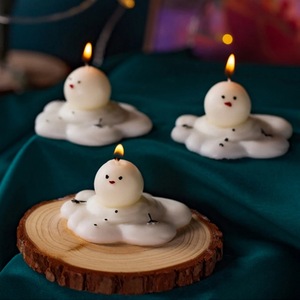 Christmas Melting Snowman <b>Candle</b> Silicone <b>Mold</b> Diy Handmade Soap Plaster <b>Mold</b> - Product Image 1
