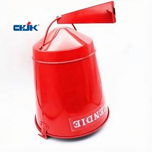 Seau à incendie Jinkai 10L en acier doux, enduit de peinture en poudre, durable, pour équipement de lutte contre l'incendie, avec poignée au fond - Product Image 3