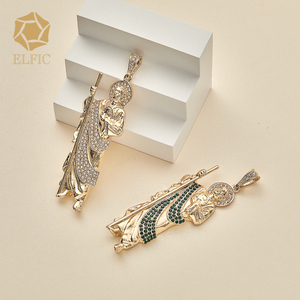 Elfic दुबई सोने के गहने रॉक हार धर्म बिग आभूषण Jude पेंडेंट - Product Image 5