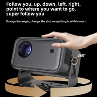 Mini projecteur de cinéma maison intelligent 1080P Haute Définition Correction Trapézoïdale 300 Lumens Portable Prêt pour la 3D Stéréo HIFI Android