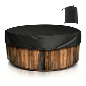 Housse de protection pour <span class=keywords><strong>spa</strong></span> <span class=keywords><strong>gonflable</strong></span> extérieur, ronde, 420D Oxford, imperméable, coupe-vent, anti-UV, toutes saisons - Product Image 1