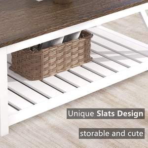 Cross-border best-selling American country style coffee <b>table</b>, <b>small</b> apartment retro tea <b>table</b>, square simple solid wood dining - Product Image 3