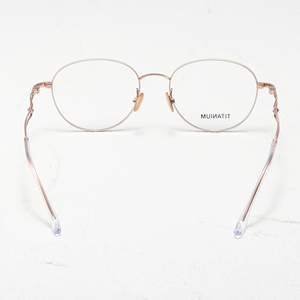 Gafas de titanio redondas de montura completa, color sólido, ligeras, unisex, para adultos, monturas para corrección de la visión - Product Image 4