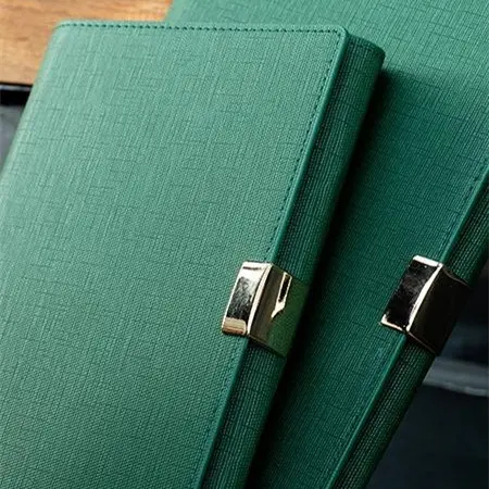 wholesale Custom Office Organizer PU Leather Metal Binder Rings Loose Leaf Notebook for Business