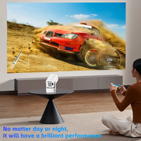 Projecteur F800 Mini 720p, projecteur vidéo sans fil Wifi, projecteur vidéo portable LED domestique, 160 ANSI, Full HD, système Android intelligent