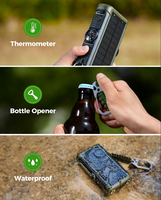 Produit Tendance 2026 : Batterie Externe Solaire 20000mAh, Chargeur Portable Sans Fil, Manivelle, Double Lampe Torche, Charge Rapide PD20W, Alimentation de Secours