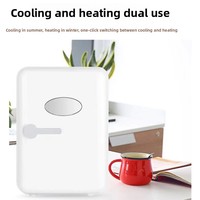Kulkas Mobil & Rumah 4L, Mini Pendingin/Pemanas Termoelektrik, Ringkas, Cocok untuk Asrama, Daya AC/USB, Bahan PP