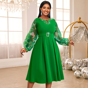 Chic Styles and Comfort in party wear dresses green color frock for Trendy  Women