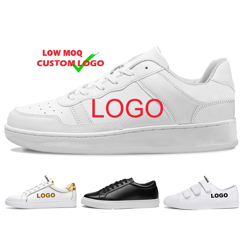 Custom Mens Sneakers OEM logotipo basquete estilo casual esporte homem branco preto calçado sapatos personalizados