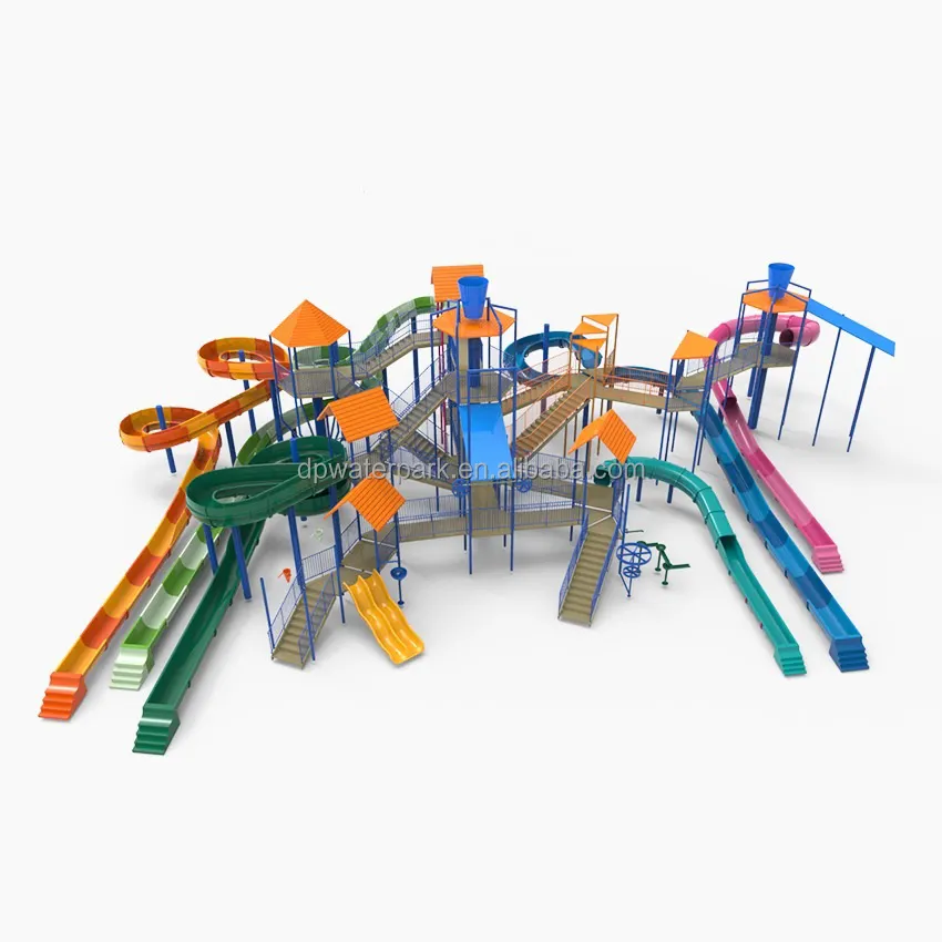 Chinese manufacturer commercial water playground aqua park attraction adult FRP slide with price list