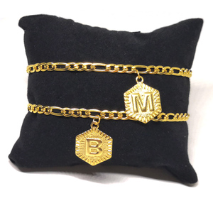 Regali di moda lettere A-Z Charm in acciaio inox placcato <span class=keywords><strong>oro</strong></span> 18k <span class=keywords><strong>cavigliera</strong></span> iniziale braccialetti alla caviglia per le donne - Product Image 3