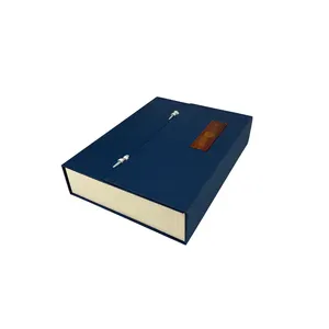 कस्टम कठोर पेपर पैकेजिंग कार्डबोर्ड चाय मोमबत्ती उपहार बॉक्स पुस्तक के आकार का बॉक्स पैकेजिंग डालने के साथ