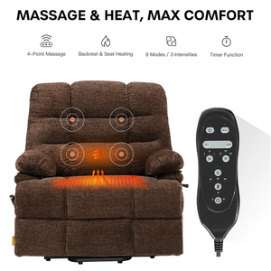 Silla Elevadora Médica de Alta Resistencia, Sillón Reclinable Bariátrico con Masaje Corporal Completo, Calor y Reclinación Profunda para una Mejor Asistencia de Movilidad - Product Image 3