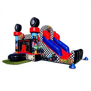 Castillo Inflable con Tobogán Temático de Carreras, Material de PVC Comercial, Capacidad de 500 kg, Castillo Inflable para Niños, Fiestas al Aire Libre, Winway - Product Image 1
