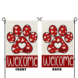 Usine Directe Valentine's Yard Décorations Métallique Rose Sublimation Jardin Drapeau <span class=keywords><strong>Fanion</strong></span> Style - Product Image 3