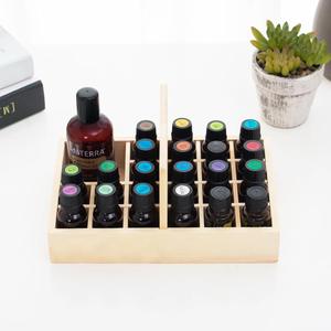 Caja de almacenamiento de aceite esencial de madera con 21 ranuras, botellas de 15 ml, organizador de exhibición de esmalte de uñas, soporte, asas de transporte, caja de aceite <span class=keywords><strong>Doterra</strong></span> - Product Image 4