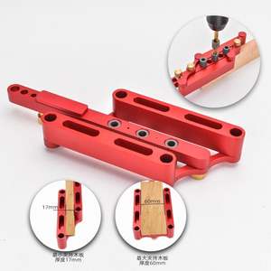 TEBAK W-128 3in1自定心定位架木工木工孔钻导向装置，带1/4 5/16 3/8英寸定位器工具 - Product Image 4