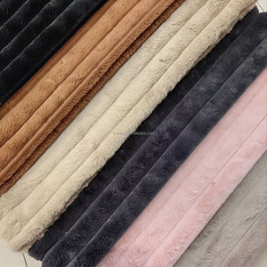Tela de Felpa de Jacquard de Pelo de Conejo de Terciopelo Textil para el Hogar de Moda Reciclada para Prendas de Vestir - Product Image 3