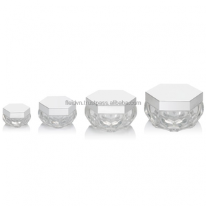 Flacons ronds en PP/PET anti-fuite avec pompe sans air pour crème visage, sérum et crème de nuit - Product Image 1