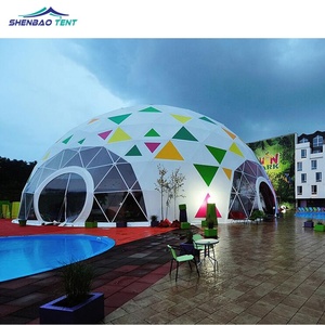 Tente de dôme géomantique de <span class=keywords><strong>yourte</strong></span>, loft, maison de dôme, Glamping, avec couverture de toit en PVC, pour hôtel, utilisé - Product Image 2
