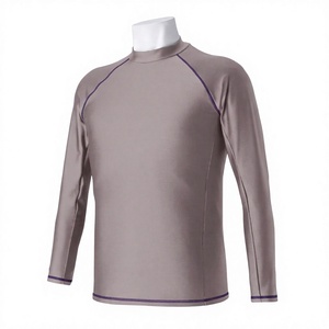 Chemise de compression à manches longues pour homme, en spandex et polyester noir, à séchage rapide, pour l'entraînement et les sports nautiques - Product Image 5