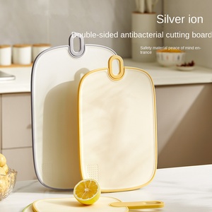 Planche à découper rectangulaire en plastique double face, antibactérienne, anti-moisissure, antidérapante, avec ions d'argent, pour la cuisine, les fruits, les légumes, les bébés - Product Image 1
