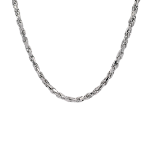 Bold Heavy Duty Braided White Pt950 Fine Thick <b>Rope</b> <b>Chain</b> Necklace Unisex Minimalist Platinum Jewelry Gift - Product Image 5