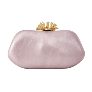 Pochette de Soirée Luxe en Cuir PU Brillant Effet Corail avec Chaîne Amovible – Idéale pour Mariages et Événements - Product Image 1