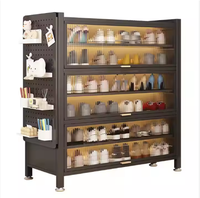 Vente à chaud armoire à chaussures avec panneau perforé armoire à chaussures multicouche métal acier grande capacité pour entrée chambre stockage de chaussures