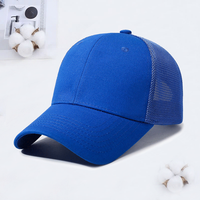 Casquette de baseball respirante en maille à 6 panneaux avec logo personnalisé de haute qualité, 100 % coton, pour le sport