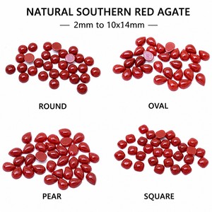 Cabujón de Ágata Roja Natural del <span class=keywords><strong>Sur</strong></span> Nan Hong, Gema Suelta para Incrustaciones de Joyería, DIY, Venta al por Mayor, Múltiples Formas - Product Image 2