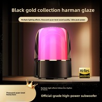 Speaker 5.0 Berlapis Kaca dengan Lampu LED RGB, Kabinet Plastik, Output 20W, Dapat Memasukkan Kartu & Desain Cetakan Khusus