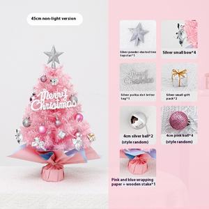 Árbol <span class=keywords><strong>de</strong></span> <span class=keywords><strong>Navidad</strong></span> Mini LED <span class=keywords><strong>de</strong></span> PVC <span class=keywords><strong>de</strong></span> 45cm/60cm con Batería, Luces LED Multicolor Rosa Ecológicas, 10 <span class=keywords><strong>Cintas</strong></span>, ¡Gran Venta! - Product Image 6