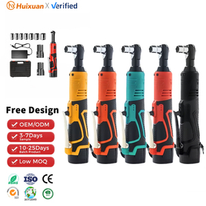 Chiave a Cricchetto Elettrica Senza Fili con Testa Quadrata da 3/8, Batteria al Litio Ricaricabile, Chiave Dinamometrica ad Angolo Retto di 90 Gradi, Utensile a Impatto - Product Image 1