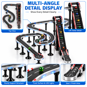 Circuit de course à billes lumineux surélevé à plusieurs niveaux avec logo personnalisé pour adultes - Product Image 3