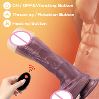 Vibromasseur Dildo Pénétrant Chauffant pour Stimulation Anale, Clitoridienne et du Point G - Jouets Sexuels pour Adultes, Dildos pour Femmes