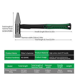 Marteau en caoutchouc à bec de canard pour <span class=keywords><strong>électricien</strong></span>, petit marteau de plombier et de soudeur avec manche en caoutchouc de 32,7 cm, origine Chine - Product Image 5