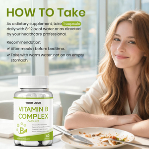 Suplemento de Complejo B con Biotina y Ácido Fólico - Apoyo al Metabolismo y Alivio del Estrés, Sin Gluten, Disponible para Marca Privada OEM - Product Image 5